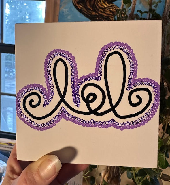 BioGeometry Drawing: Angelic Signature (Purple)