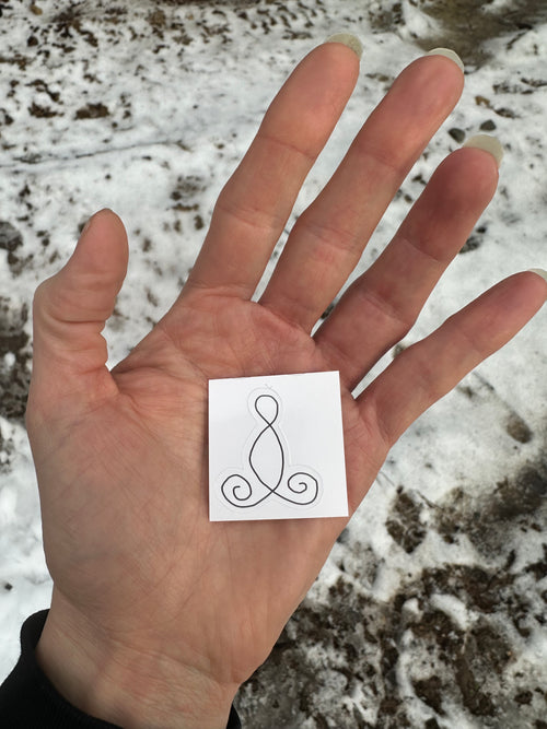 BioGeometry Die-Cut Sticker: Female Organs 2