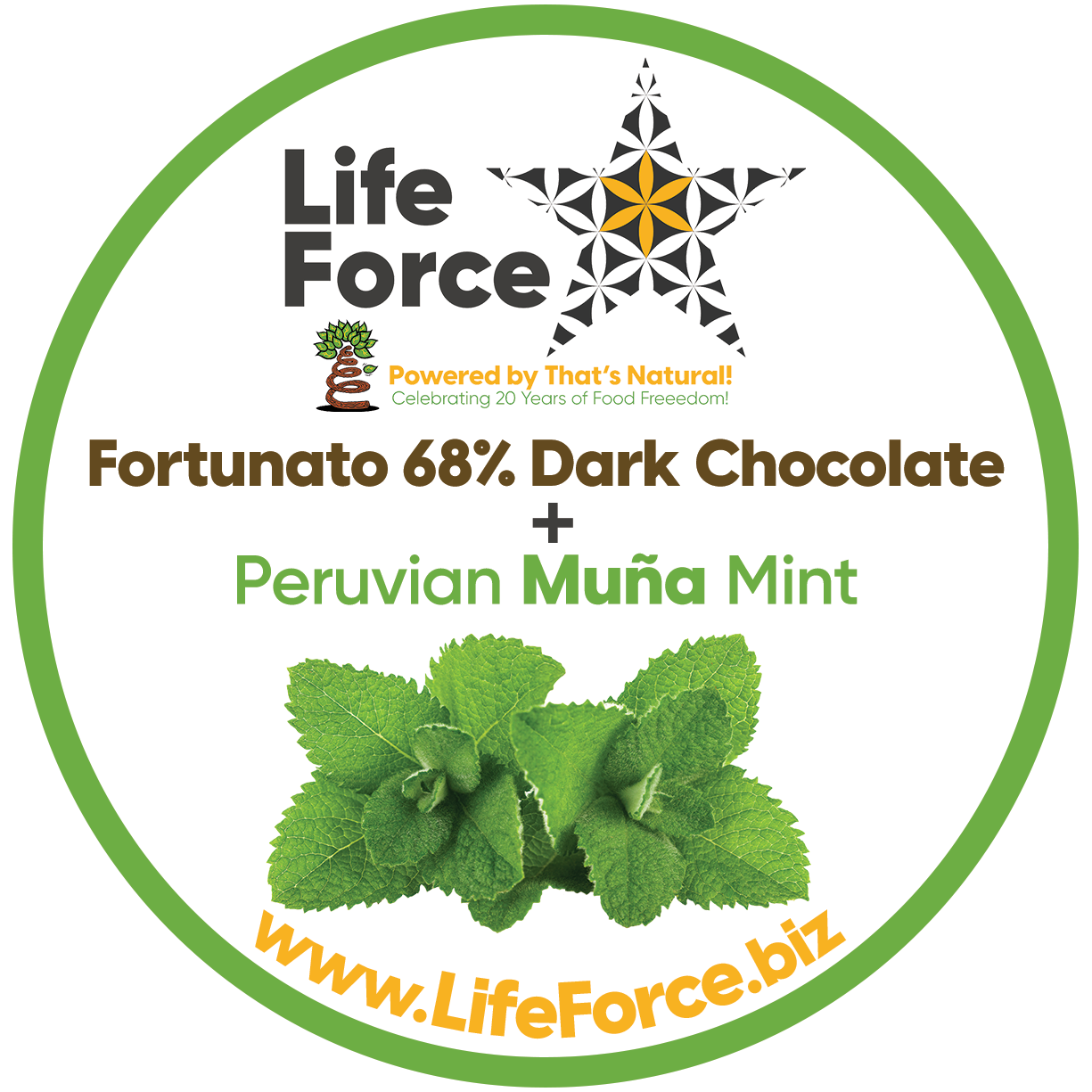 Peruvian Muña Mint Chocolate - 2oz. Bar