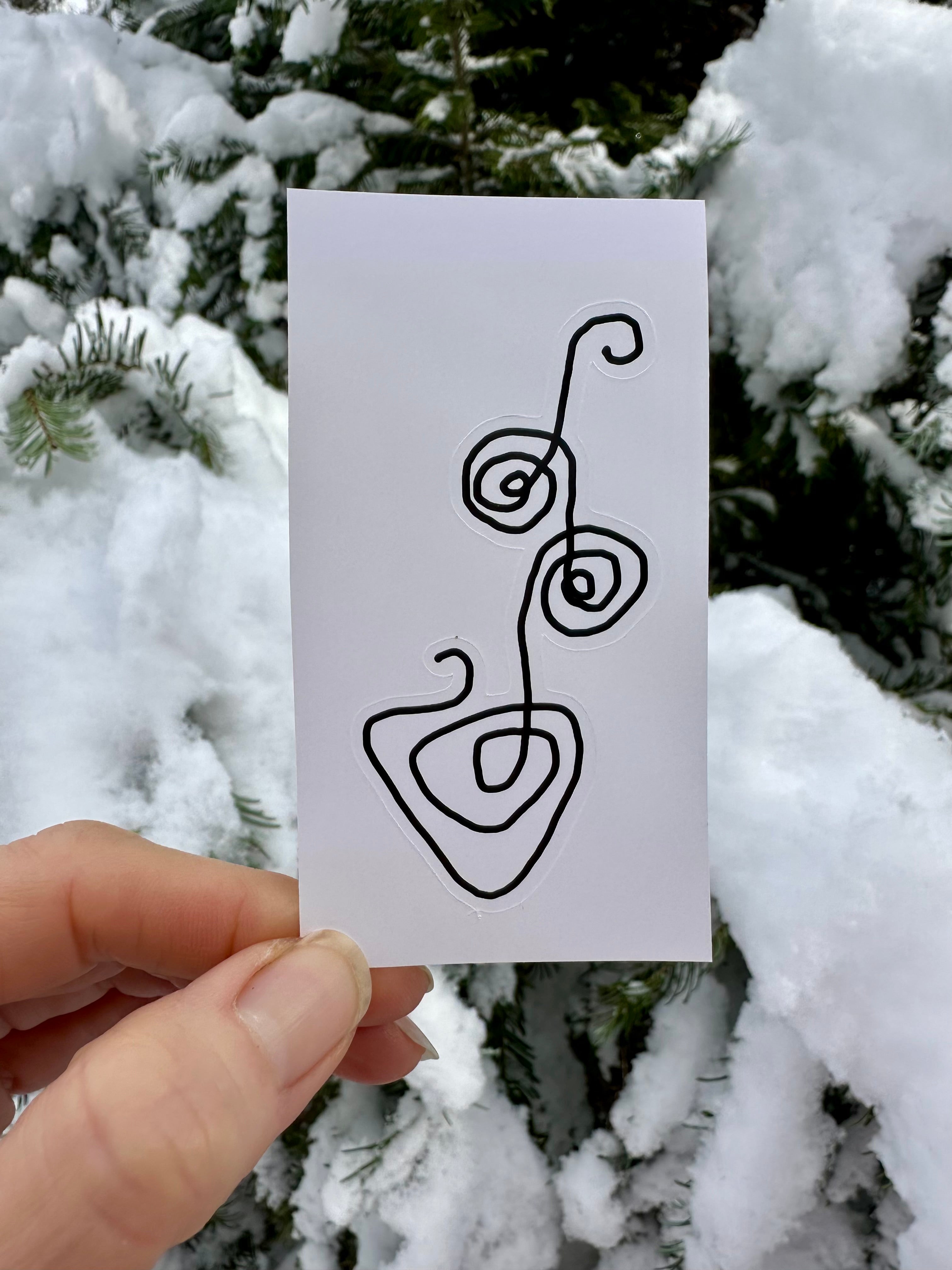 BioGeometry Die-Cut Sticker: Heart 9