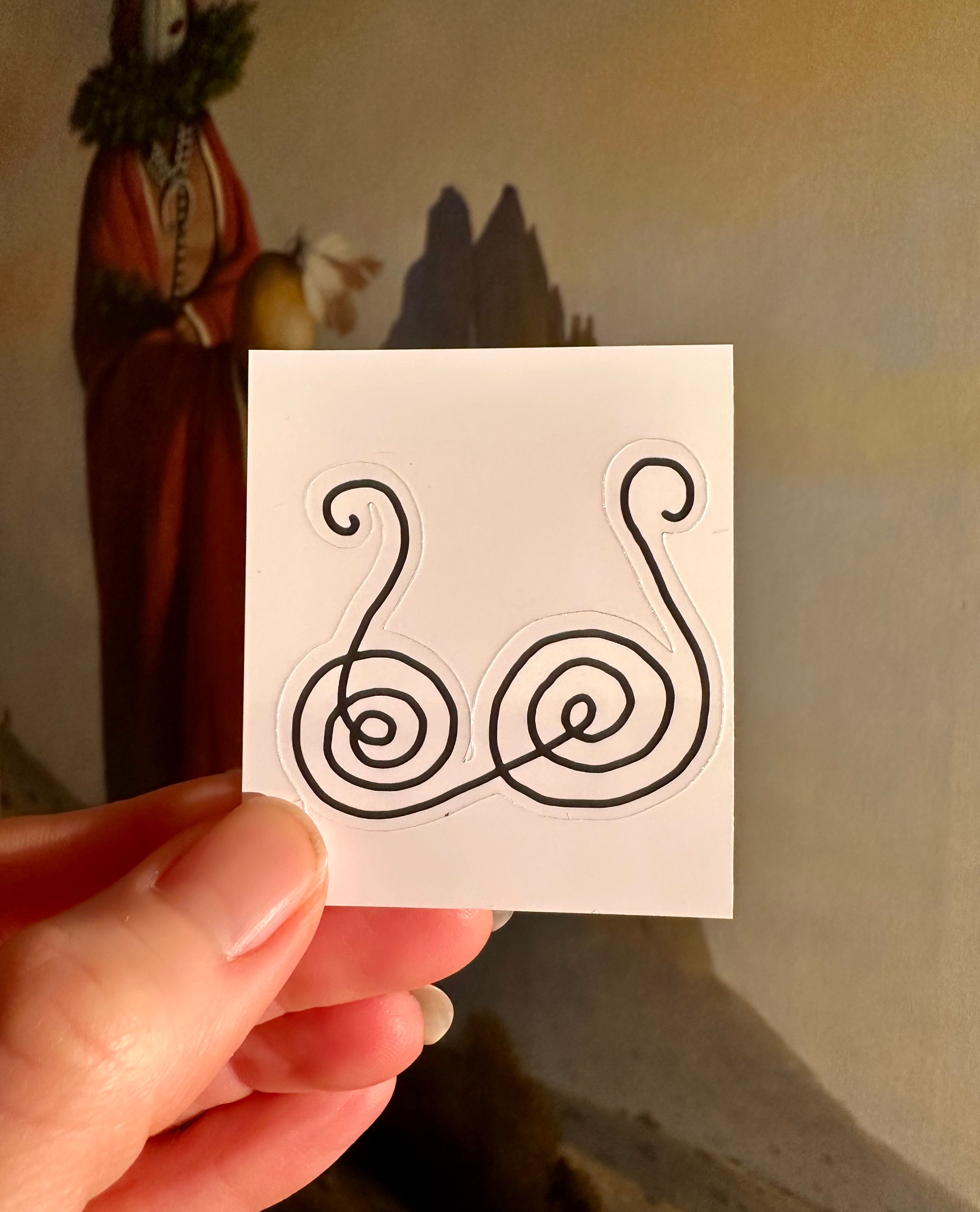 BioGeometry Die-Cut Sticker: Male Organs 3