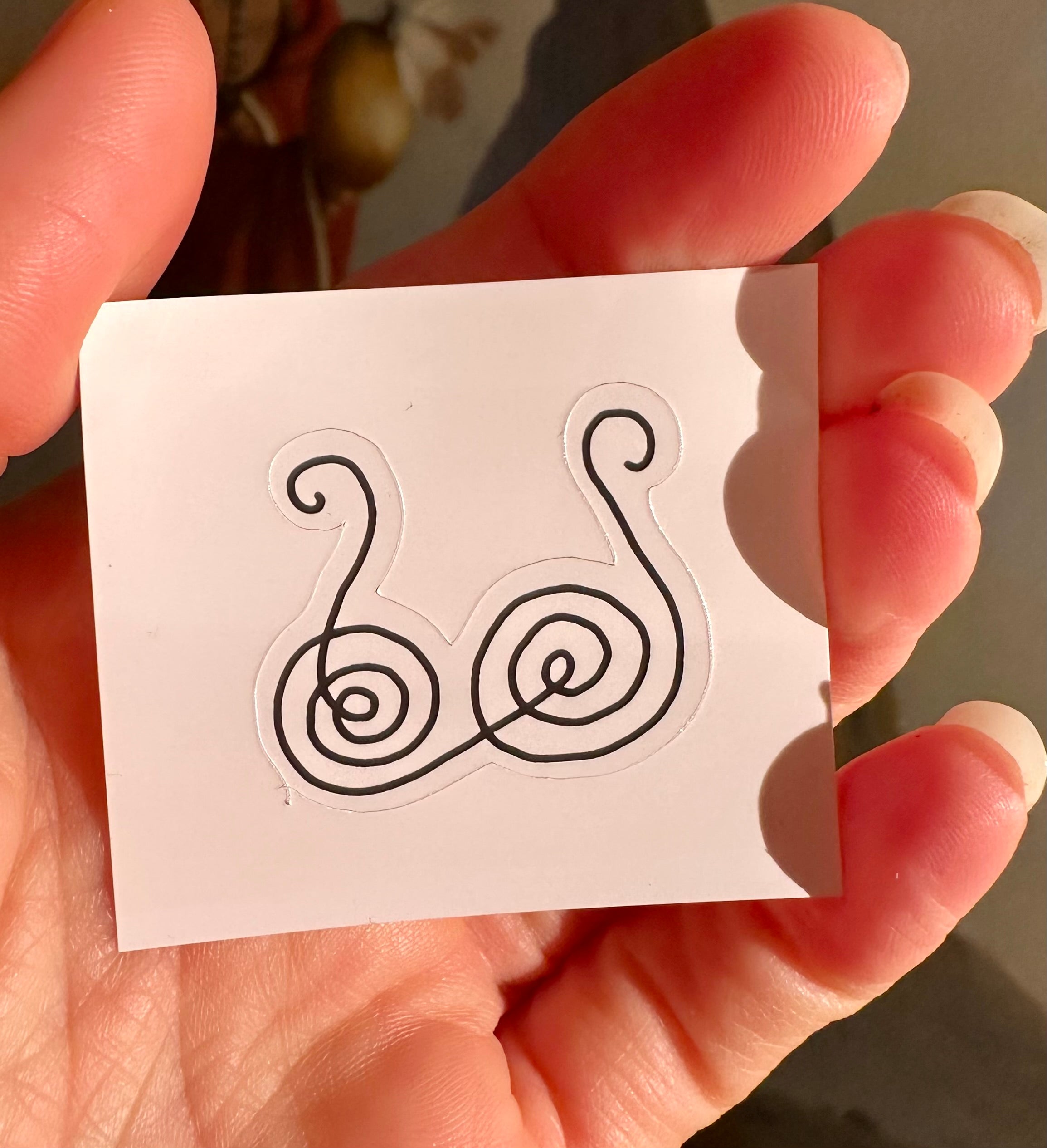 BioGeometry Die-Cut Sticker: Male Organs 3