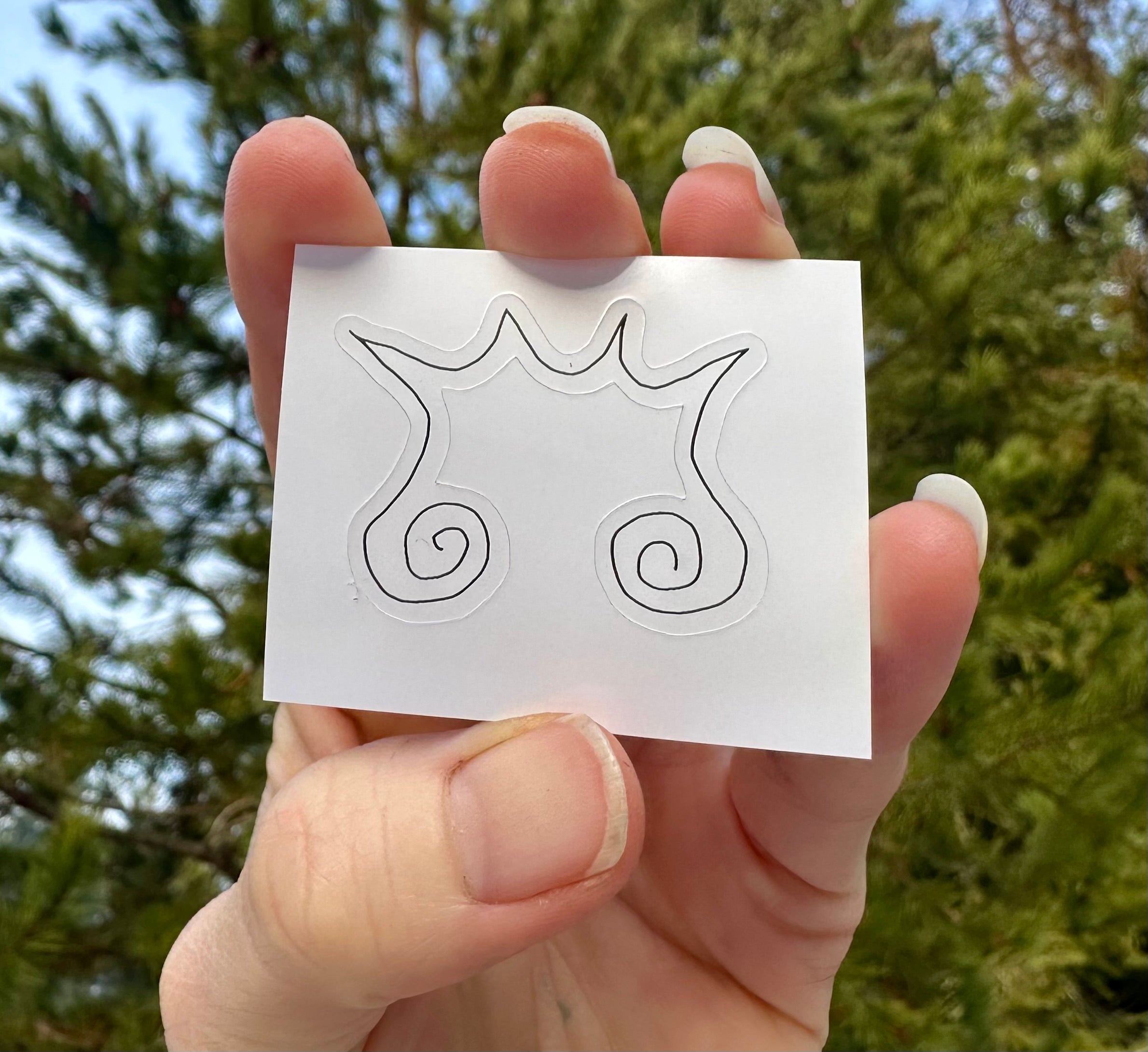 BioGeometry Die-Cut Sticker: Sinus 6