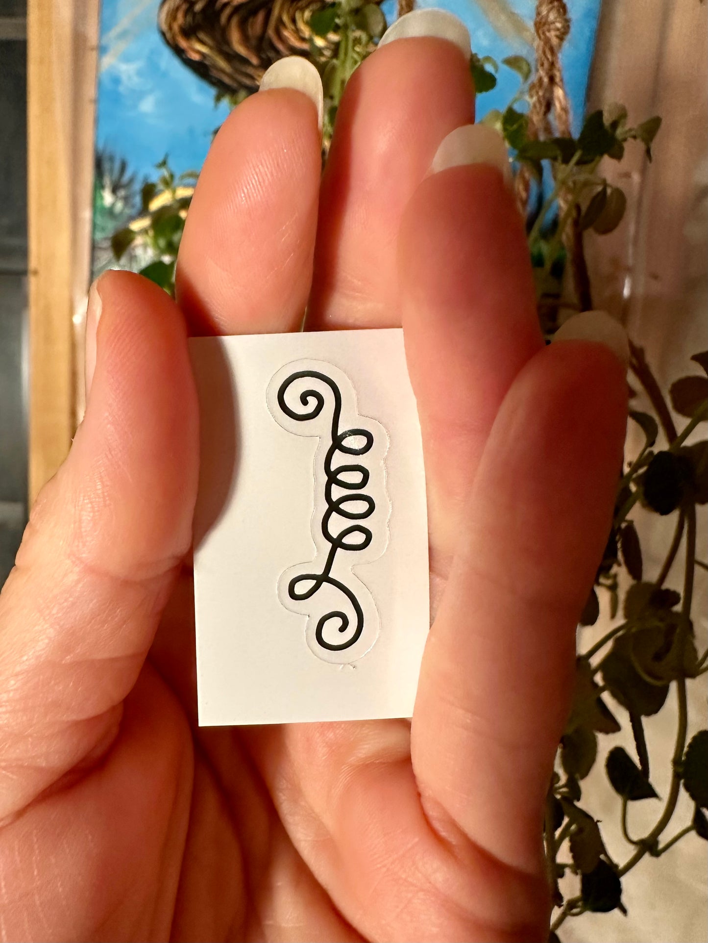 BioGeometry Die-Cut Sticker: Spine 13