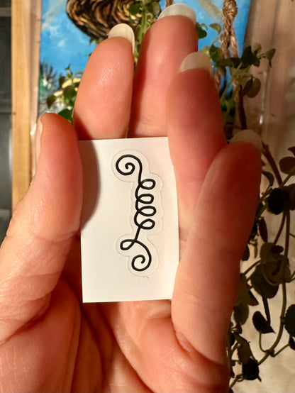 BioGeometry Die-Cut Sticker: Spine 13