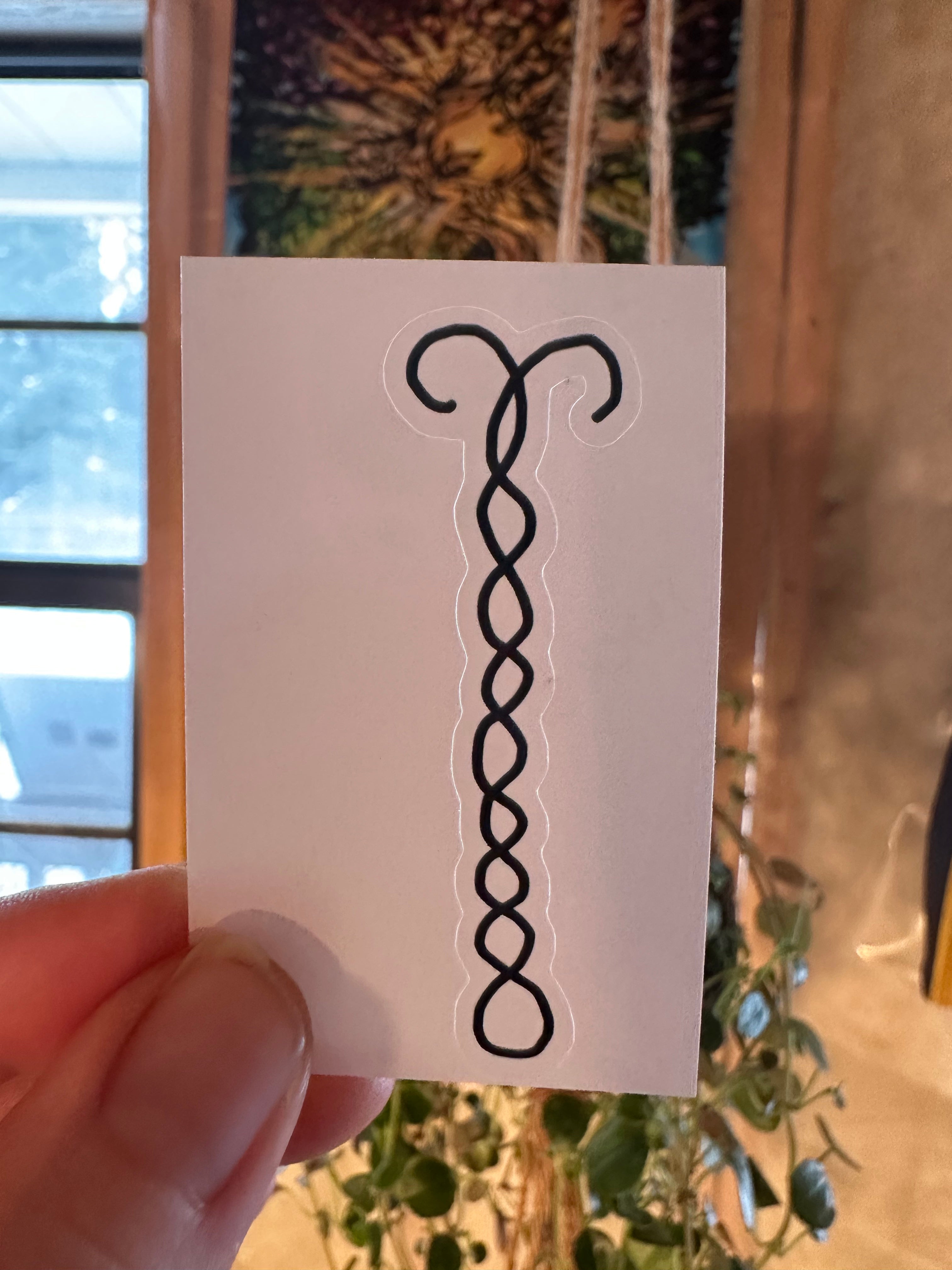 BioGeometry Die-Cut Sticker: Throat 2