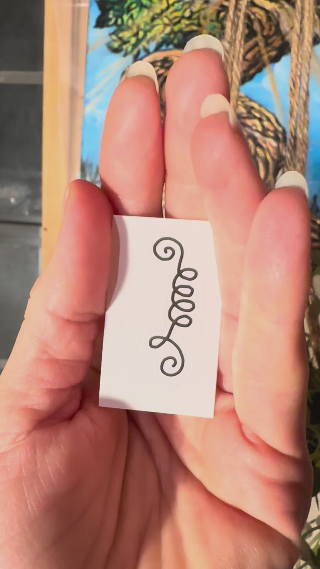 BioGeometry Die-Cut Sticker: Spine 13