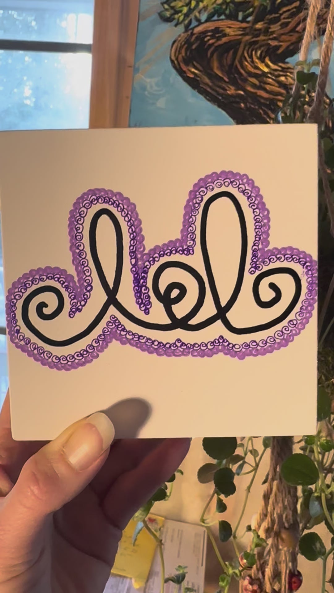 BioGeometry Drawing: Angelic Signature (Purple)