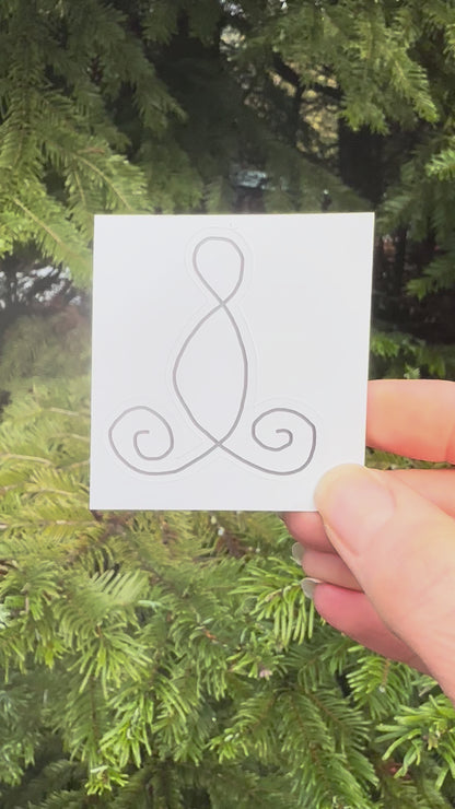 BioGeometry Die-Cut Sticker: Female Organs 2