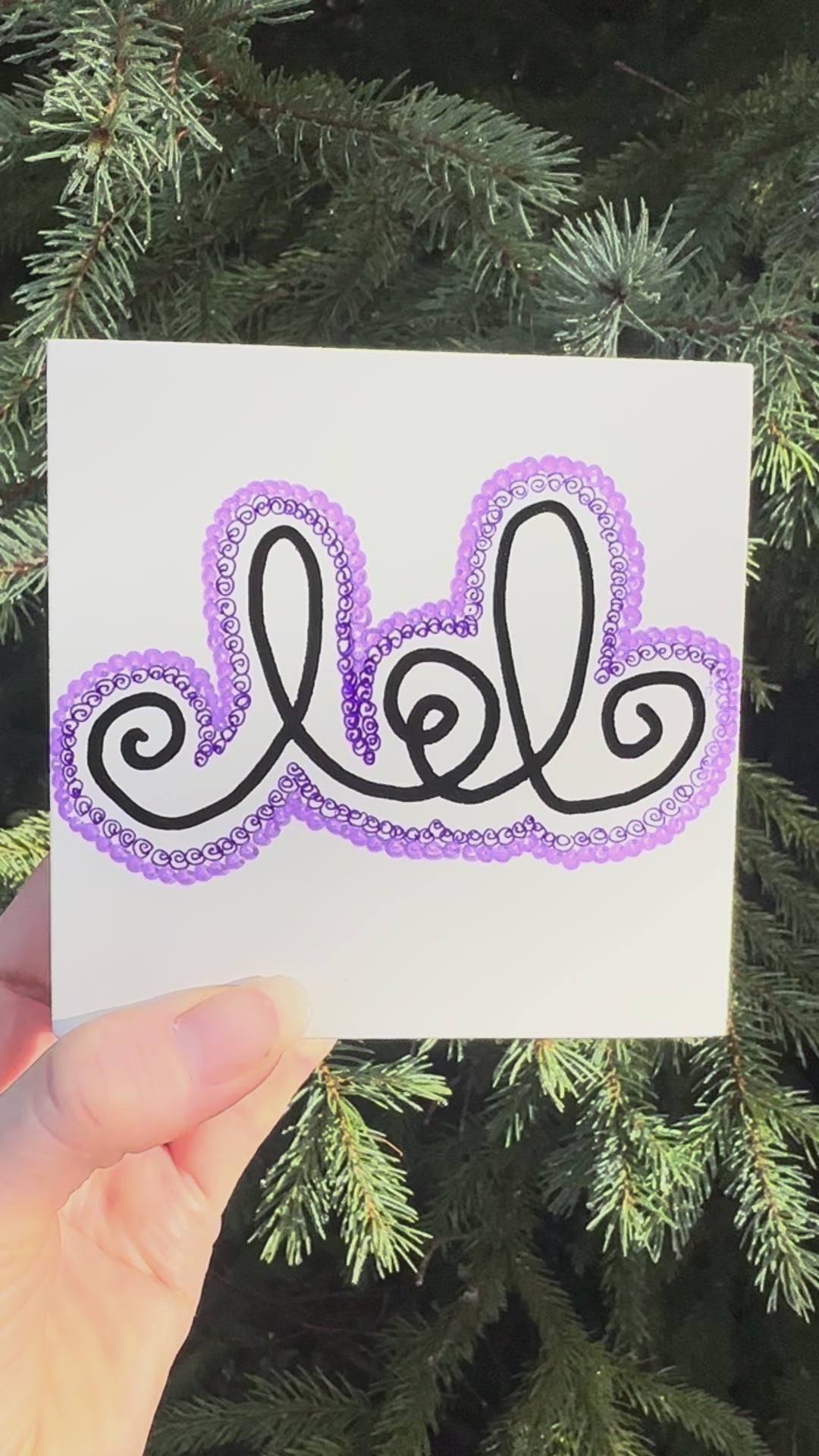 BioGeometry Drawing: Angelic Signature (Purple)